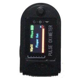 Pulsioximetro de dedo profesional portátil con pantalla LCD para mediciones de pulso (PR) y saturación de oxígeno (SpO2)