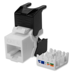 RJ45 HEMBRA CAT 6 KEYSTONE JACK UTP LSA WH