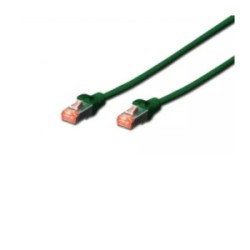 Cable de conexión CAT 6A S-FTP, Cu, LSZH AWG 26/7, longitud 0,5 m, color verde.