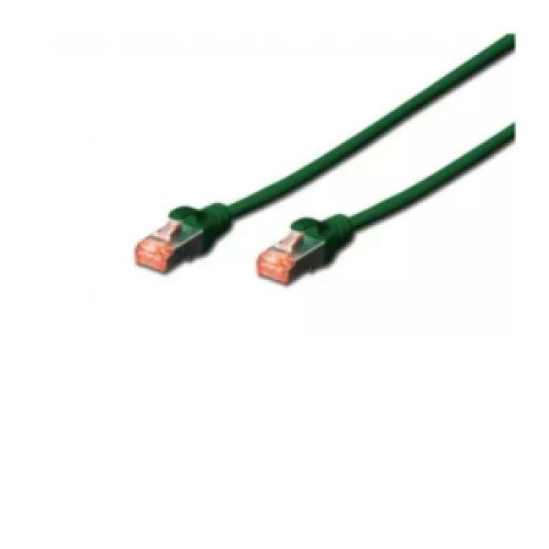 Cable de conexión CAT 6A S-FTP, Cu, LSZH AWG 26/7, longitud 0,5 m, color verde.